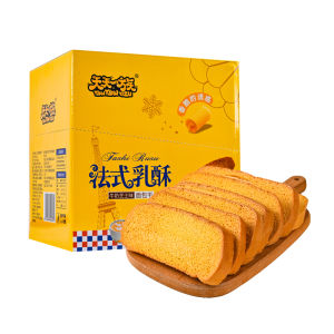French Style Milk Bread Crisp Snack Breakfast Biscuit Crispy Toast Boxed Small Packaged Pastry Goods from Henan Province