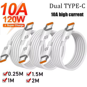 10A 120W Type C Fast Charging Cable / Universal Charging Data Cord / for Huawei Mate 40 50 Honor Xiaomi Samsung
