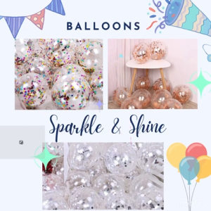 Balloons/Sparkle/Sequins/Stars/Celebration/Birthdays/Anniversary