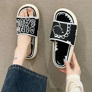 Anti-Slip Bath Slippers Womens Indoor Home Bathroom Cute Cartoon Couple Roman Style Flat Heel PVC Material Youth And Middle-Aged Suitable