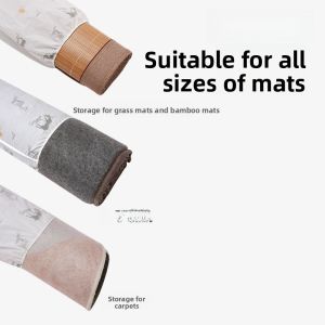 Modern Minimalist PEVA Waterproof Moisture-proof Bamboo Mat Storage Bag Home Use Cool Mat Dust-proof Cover Straight Tube