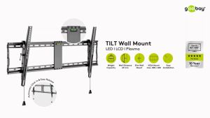 Goobay WH TILT Pro TV Wall Mount (M L XL) - Black 49909 49929 49930