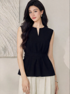 Roey s house | Professional Style Sleeveless Black Shirt