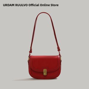 URCDN RDALVO | Red Leather Small Handbag