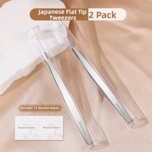 Brainbow | High Precision Flat Tip Tweezer for Blackhead Removal and Pimple Extraction