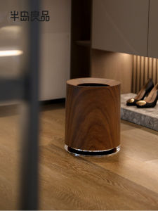 bydoll | Luxury Wood-Style Double-Layer Large-Capacity Creative Antique Style Trash Can
