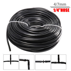 Garden Watering 4/7mm Hose PVC Micro Irrigation Pipe 1/4 Tubing Irrigation Drip System Sprinkler Tube for Greenhouse Bonsai