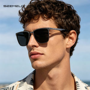 SEEMELO Men Sunglasses UV400 Polarized Glasses Square Shape Sunglasses Eyewear Ultra Light Anti Glare Glasses Outdoor Sports Driving Sunglasses