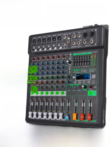 Professional 8/12-Channel DSP Effects Mixer USB Bluetooth Performance Stage Amplifier for Wedding Parties Home Use Karaoke