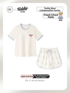 BE | Cotton Padded Bra Sleepwear Short Sleeve