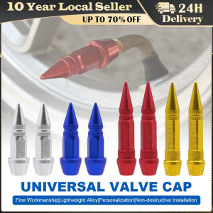 Car Universal NEW 4pcs Bullet Head Screws Valve Caps Personalized Modifications Pointed Valve Tips Bicycle and Motorcycle Tires Tire Valve Caps 4pcs Universal Fits for Car Motorcycle Bike Wheel Tires Valves Tyre Stem Cap Air Cap Airtight Cover