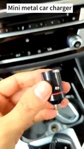 100W Mini Car Phone Charger Tiny USB Port + Type C Dual Port Adapter Fast Charging Phone Holder