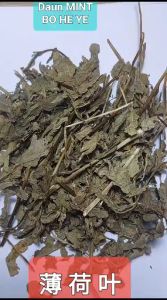 Daun Mint Kering 100gram Grade B Batang dan Daun Menthol Kering Dried Peppermint Leaf Bo He Ye Po Ho Ye 薄荷叶