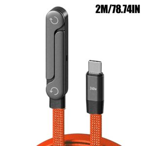 1/2Pcs 240W Multi-functional 2 IN1 Charging Cable With Phone Holder Type C To USB A Charger Cord For IPhone 17/16/15 Samsung Xiaomi 1.5M