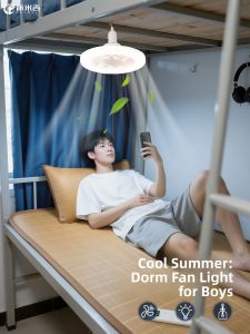 PAIMIJI | Study专用 Quiet Remote Control Bed Lamp with Fan