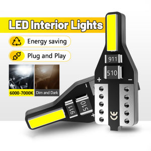 2Pcs T10 W5W Led Bulb 168 194 Car Reading Lamp Interior Trunk Lamp 12V 6000K White