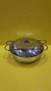 Nồi lẩu cù lao inox nội địa Nhật size 26cm cao 9cm (mã 1102) Dùng được bếp từ