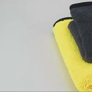 YiGo (Car Wash Towel) Thickened & Absorbent Coral Fleece Two-Tone Microfiber Double-Sided High-Density Cleaning Towel for Cars 洗车毛巾 洗车用具 毛巾