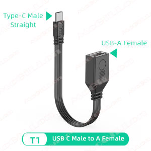 OTG USB Type C Adapter Cable USB2.0 to Type C OTG Cable Adapter 480Mbps for for Hard Disk Printer Mouse Keyboard Line 90° Curved