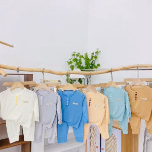 [D05] Đồ bộ tay dài tay cổ trụ chất thun tăm cho bé trai và bé gái - DH KIDS