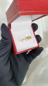 แหวน D I O R ทั้งในชุดของ 92.5% ชุบทองคำ 24K ฝังเพชร Swiss