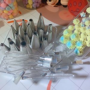 Creative DIY Cream Whipped Cream Dispenser Steel Nozzle Korean Style Cookie Lace Edging 8 Teeth Floral Nozzle Baking Tools
