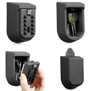 Hộp Đựng Chìa Khóa Treo Tường Hộp Đựng Đồ An Toàn Khóa Kết Hợp 10 Số Vỏ Chống Thấm Cho Nhà Văn Phòng Xe RV Quản Lý Chìa Khóa