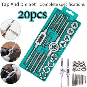 【Fast delivery】20/12PCS Tap and Die Set Metric Wrench Cut M3-M12 Tap and Die Set Metric Hand Threading Tool Set Engineer Kit DIY Kit Wrench Screw Threading Hand Tools Alloy Metal With Case
