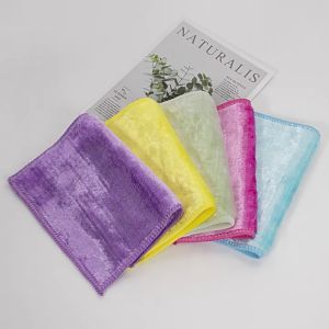 9.06 x 7.09 Inches Kitchen Cloth Towel Dishwashing Cloth Wood Microfiber Magic Cloth For Cleaning