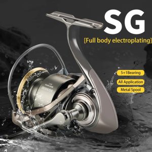 DEUKIO Lure Spinning Fishing Reel Anti Seawater Sealed CNC Handle Metal Spool 5+1BB Stainless Bearing Fishing Reel