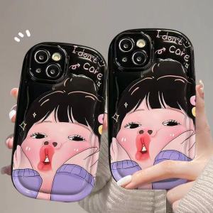 For casing hp iPhone XS Max XR X Silicone Anti drop Cute Dudu Girl TPU Phone Case
