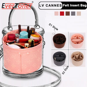 EverToner Ladies Bucket Bag Felt Liner Cosmetic Bag Insert Bag For LV CANNES Purse Storage Bag Fashion Handbag For Women Girls
