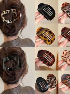 Womens New 2025 Abalone Hair Claw Clip Duckbill Flat Hair Clip Comfortable No Headache Korean Style Plastic Hair Accessories