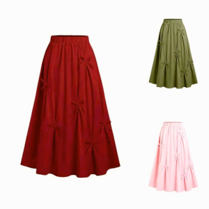 Summer Beach Casual Boho Ribbon Midi Skirt: Timeless Classic & Premium Fabric