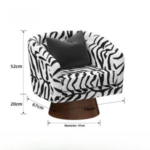 Retro Rotating Sofa Chair Designer Creative Beauty Salon Single Sofa Casual Chair Vacation Home Coffee Hall Art Style Furniture