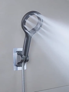 HW028- Handheld Single Mode Shower Head Spa High Pressured Spray Rain Big Panel Booster Mixer Powerful Bathroom Faucet Accessories