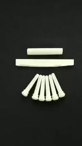 ZEO Guitar Saddle and Slotted Nut for 6 Strings Acoustic Guitar Parts Accessory Set