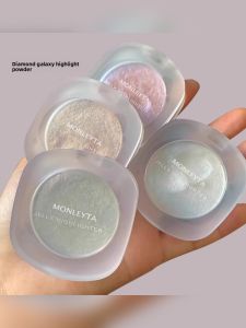 MONLEYTA | Affordable Galaxy Highlight Powder Subtle Shimmer Contouring Palette Brightens Face Body Nose Shadow Potato Clay Student Unicorn