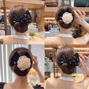 Four Season Beauty Shop Fashion Hair Ponytail Hair Band Deft Bun Wire Bow Curler Printing Magic Clip Twist Simple Curler