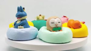 Bandai | Anime Pokémon Blind Box Model Figure 1-12 Pcs Pikachu Sleep Series Interior Hand Sleeping Position Toys Gift for Sfriends