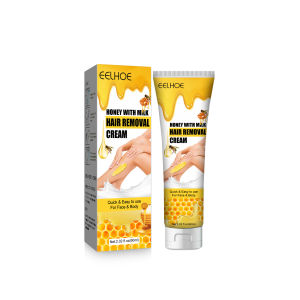 Eelhoe Honey Hair Removal Cream Honey Milk Hair Removal Cream Painless Effective Gentle Non-irritating Arm Leg Back Underarms Full Body Repair Depilatory Cream Honey Milk Hair Removal Cream Painless Effective Gentle Non-irritating Arm Leg Back Underarms