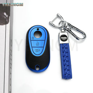Car Key Case Cover TPU Leather For Mercedes Benz C E S Class GLC W206 W223 W214 E300 C260 C300 S450 S500 S400 Fob Accessories