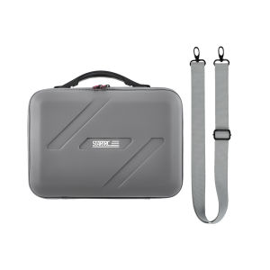 Carrying Case for DJI Flip Fly More Combo Accessories Portable PU Leather Shoulder Bag Support Original Batteries/Charging Hub
