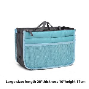 MENGMIAN | Dual Zip Grey Organizer Bag