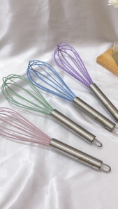 Silico Kocokan Telur Silikon Tahan Panas / Kocokan Telur Manual Besar Pengocok Telur Manual