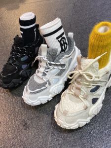 รองเท้าผู้หญิงทรงหัวมนแบบสวมหัวสไตล์ผู้ชาย ทรงหัวมน รองเท้าแฟชั่นสำหรับนักเรียน ฤดูใบไม้ร่วง 2023 รองเท้าผู้หญิงที่สวมใส่สบาย