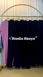 Desain Muslimah Terkini: Alodia Abaya Kombinasi Polos Premium
