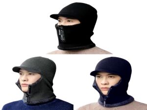 หนาขี่จักรยานถักหมวกผ้าพันคอ Neckwarmer หมวก หมวกฤดูหนาวสกีฤดูหนาว อบอุ่น กันความหนาว ผ้าพันคอหมวกมีฮู้ดกันลม