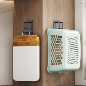 1PCS Stainless Steel Adjustable Wall Hook Multifunction Kitchen Bathroom Basin Hanger Punch-Free Heavy Duty Storage Rack