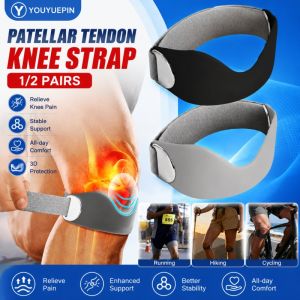 Professional Silicone Patella Knee Brace - Shock Absorbing Adjustable Support with Breathable Design for Running Sports Protection